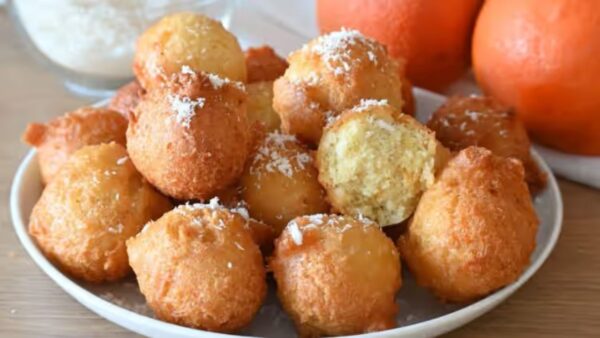 Donuts de laranja e coco Sobremesa