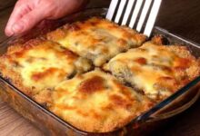 Gratinado de berinjela com carne moída