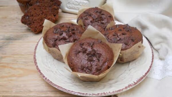 Muffins de chocolate em 5 minutos