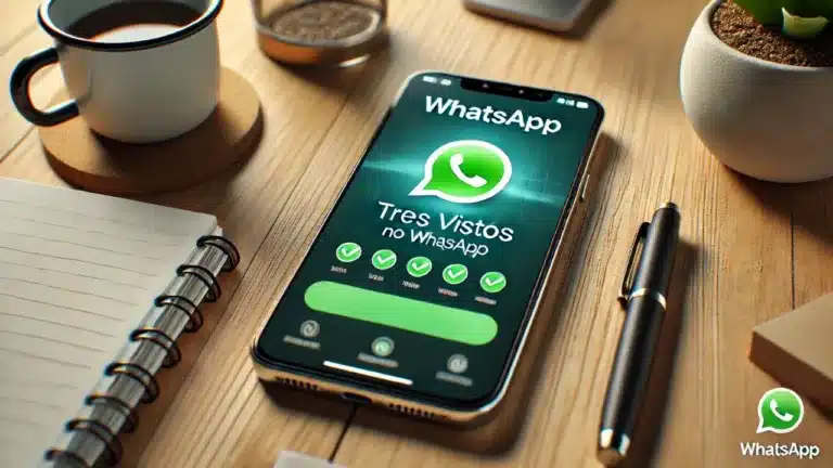 os três vistos no WhatsApp