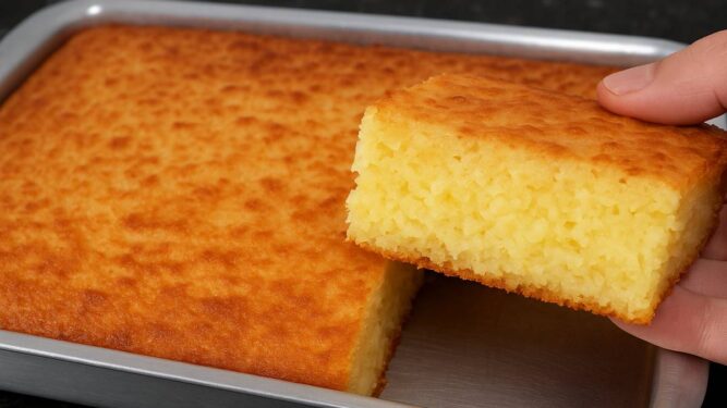Bolo de Liquidificador megacremoso sem açúcar, não leva leite e nem trigo Bolo de Liquidificador megacremoso