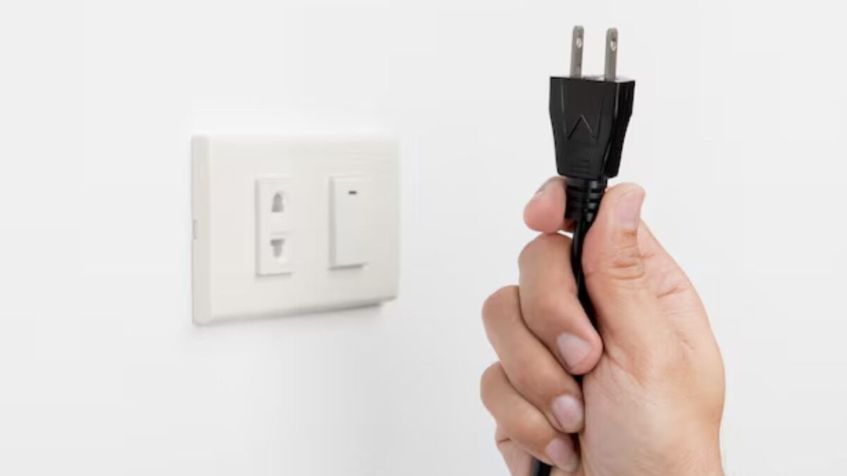 Aparelho que deve ser desligado