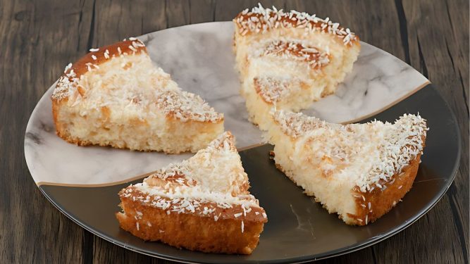 Torta de coco com 5 ingredientes
