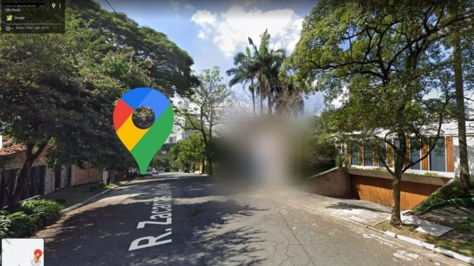 desfocar sua casa no Google Maps